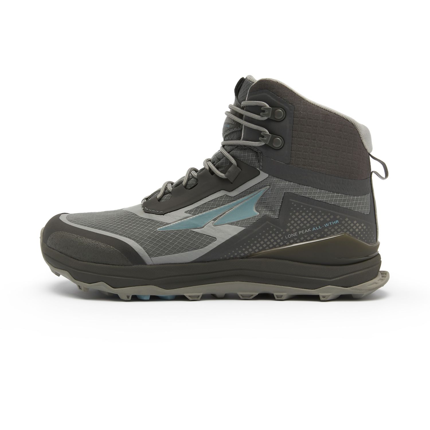 Grey / Green Women\'s Altra Lone Peak All-wthr Mid Hiking Boots | Israel-59682709