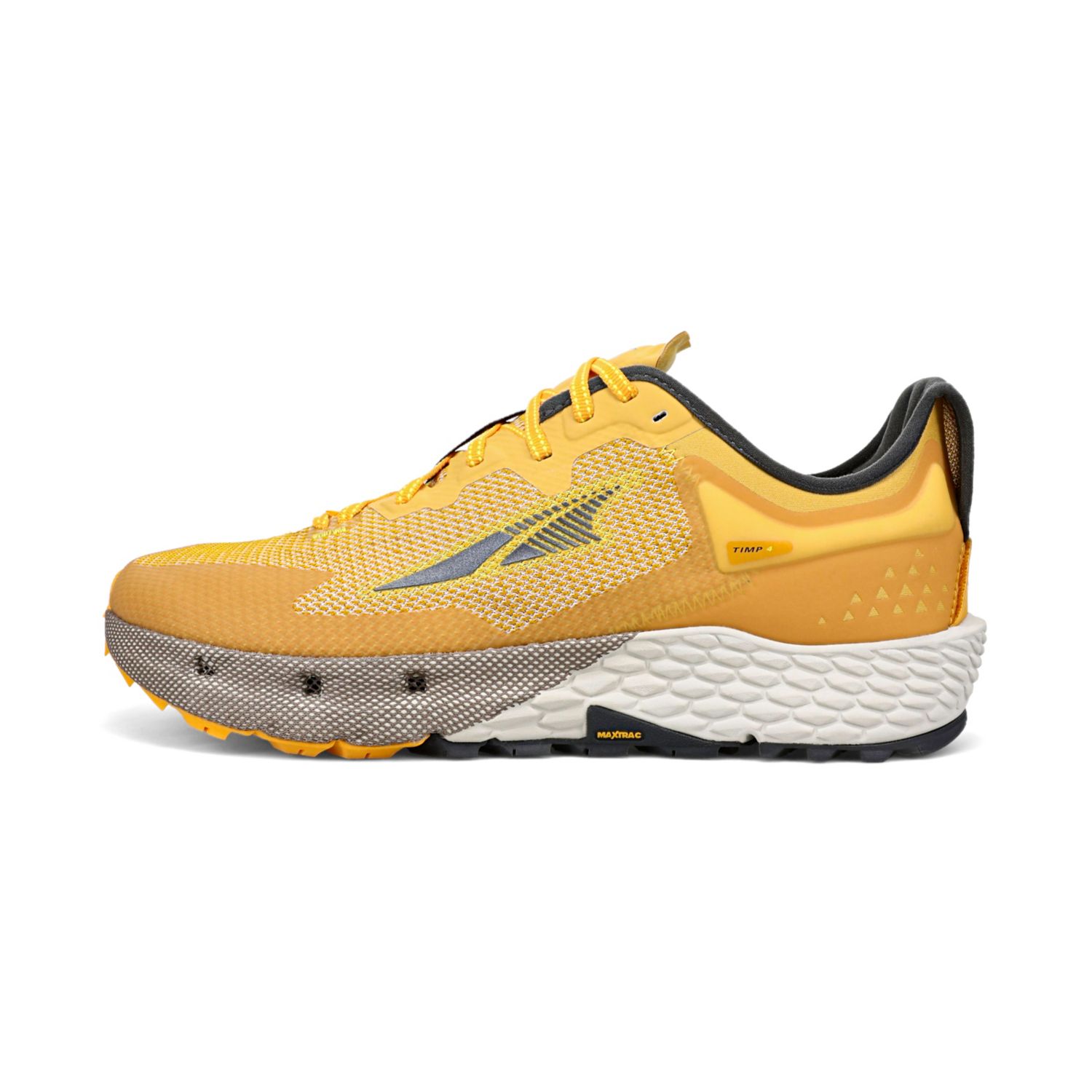 Grey / Yellow Men\'s Altra Timp 4 Trail Running Shoes | Israel-21653879
